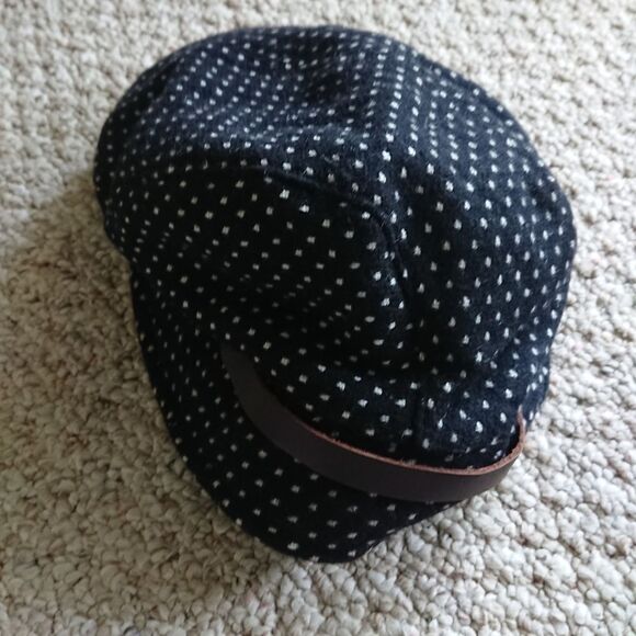 Italy yarn/wool black white dotted winter hat main image 9